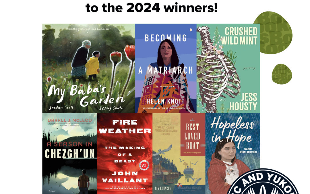 Announcing the winners of the 2024 BC and Yukon Book Prizes