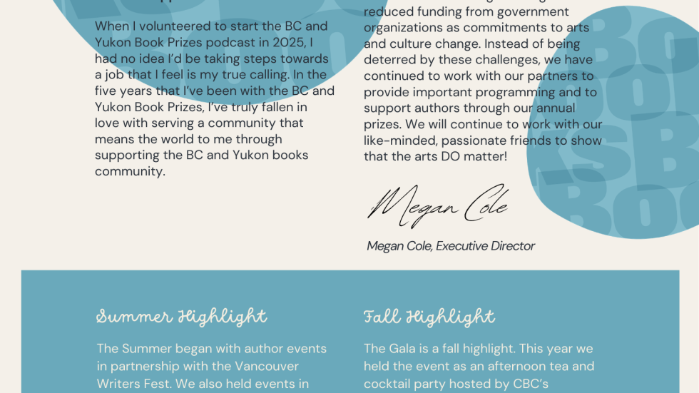 Our Impact - BC and Yukon Book Prizes